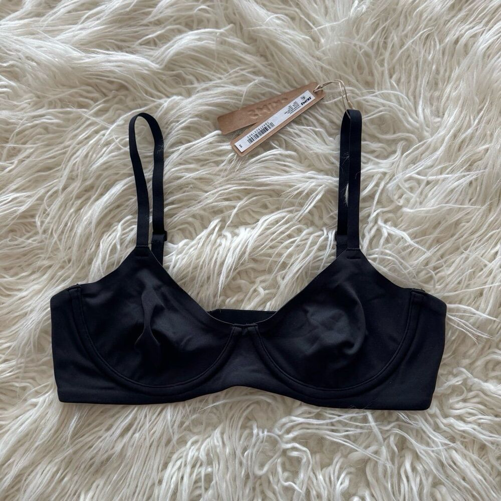 Skims Fits Everybody Unlined Demi Bra Onyx Size 34B
